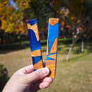 Mezuzah de madera oliva 4" | Funda hebrea Shin para puerta judía