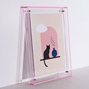 Marco de Fotos Acrílico Transparente Moderno para Pared y Mesa