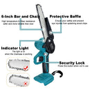 Mini motosierra 6" inalámbrica | Compatible con batería Makita 18V