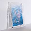 Marco de Fotos Acrílico Transparente Moderno para Pared y Mesa
