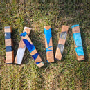 Mezuzah de madera oliva 4" | Funda hebrea Shin para puerta judía