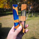 Mezuzah de madera oliva 4" | Funda hebrea Shin para puerta judía
