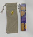 Mezuzah de madera oliva 4" | Funda hebrea Shin para puerta judía