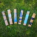 Mezuzah de madera oliva 4" | Funda hebrea Shin para puerta judía