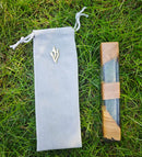 Mezuzah de madera oliva 4" | Funda hebrea Shin para puerta judía