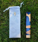 Mezuzah de madera oliva 4" | Funda hebrea Shin para puerta judía
