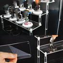 Soporte de Exhibición Acrílico Transparente de 4 Niveles Organizador