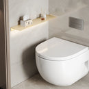 Estante de Baño Acero Inoxidable 304 Blanco Montaje en Pared