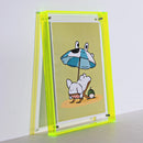 Marco de Fotos Acrílico Transparente Moderno para Pared y Mesa